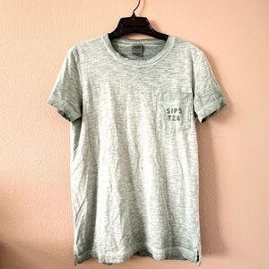 PINK Victoria’s Secret “Sips Tea” Burnout Tee